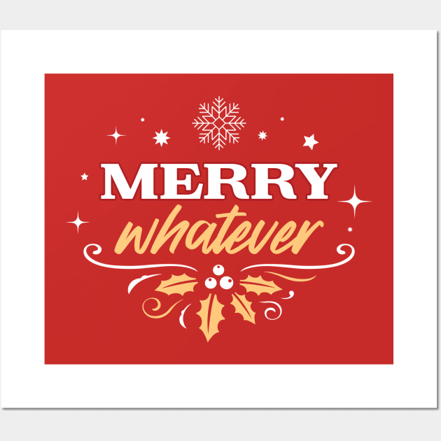 Merry Whatever - Red Wall Art by Garden Avenue Designs